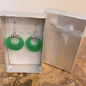 Genuine Green Jade earrings